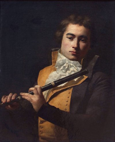 Portrait of the Flutist François Devienne by Jacques Louis David